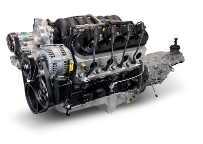 BluePrint Engines GM LS Compatible 376 C.i. Engine And TKX Manual Transmission - Standard Edition Builder Series - Natural Pulley Kit - Holley Terminator X EFI System