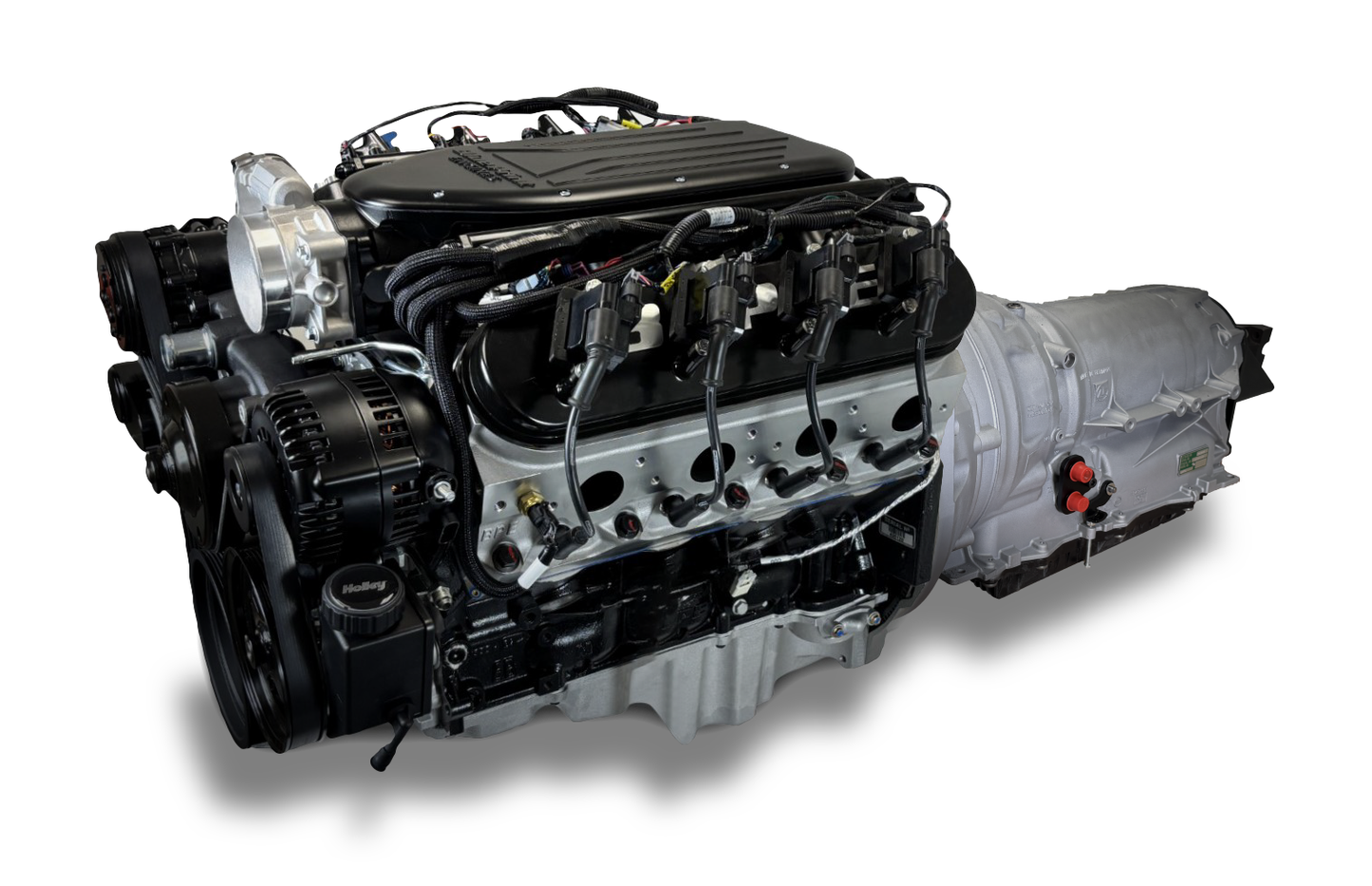 BluePrint Engines GM LS Compatible 376 C.i. Engine And ZF-8 Speed Automatic Transmission - Standard Edition Builder Series - Black Pulley Kit - BluePrint Engines Calibrated ECU