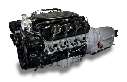 BluePrint Engines GM LS Compatible 376 C.i. Engine And ZF-8 Speed Automatic Transmission - Standard Edition Builder Series - Black Pulley Kit - BluePrint Engines Calibrated ECU