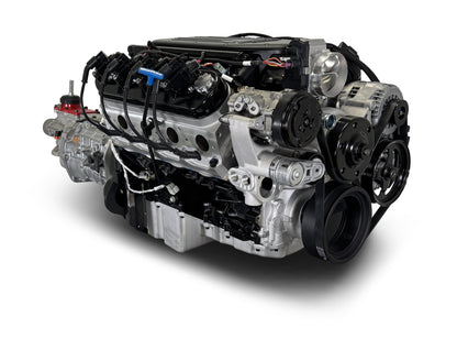 BluePrint Engines GM LS Compatible 376 C.i. Engine And T56 Manual Transmission - Standard Edition Builder Series - Natural Pulley Kit - Holley Terminator X EFI System