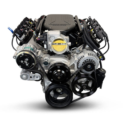 BluePrint Engines GM LS Compatible 376 C.i. Engine And TKX Manual Transmission - Standard Edition Builder Series - Natural Pulley Kit - Holley Terminator X EFI System