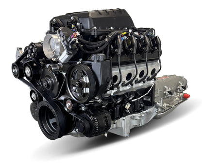 BluePrint Engines GM LS Compatible 376 C.i. Engine And 4L80E Automatic Transmission - Standard Edition Builder Series - Supercharged - Black Pulley Kit - Holley Terminator X EFI System