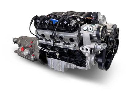 BluePrint Engines GM LS Compatible 427 C.i. Engine And 4L65/70E Automatic Transmission - Standard Edition Builder Series - Natural Pulley Kit - Holley Terminator X EFI System