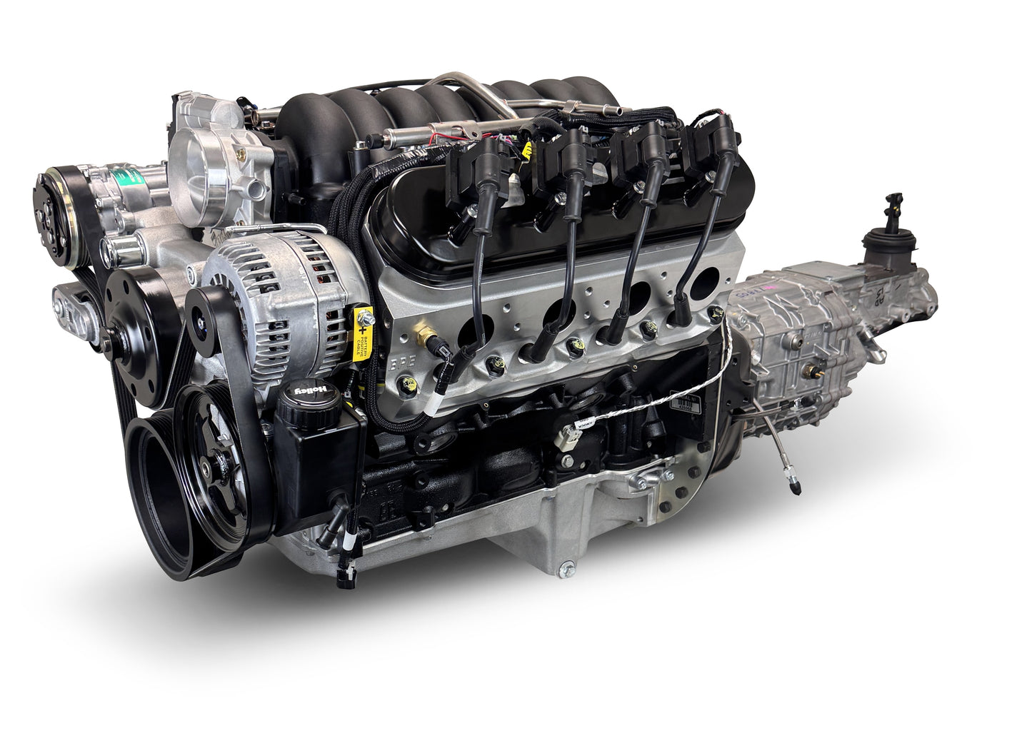 BluePrint Engines GM LS Compatible 427 C.i. Engine And TKX Manual Transmission - Standard Edition Builder Series - Natural Pulley Kit - Holley Terminator X EFI System