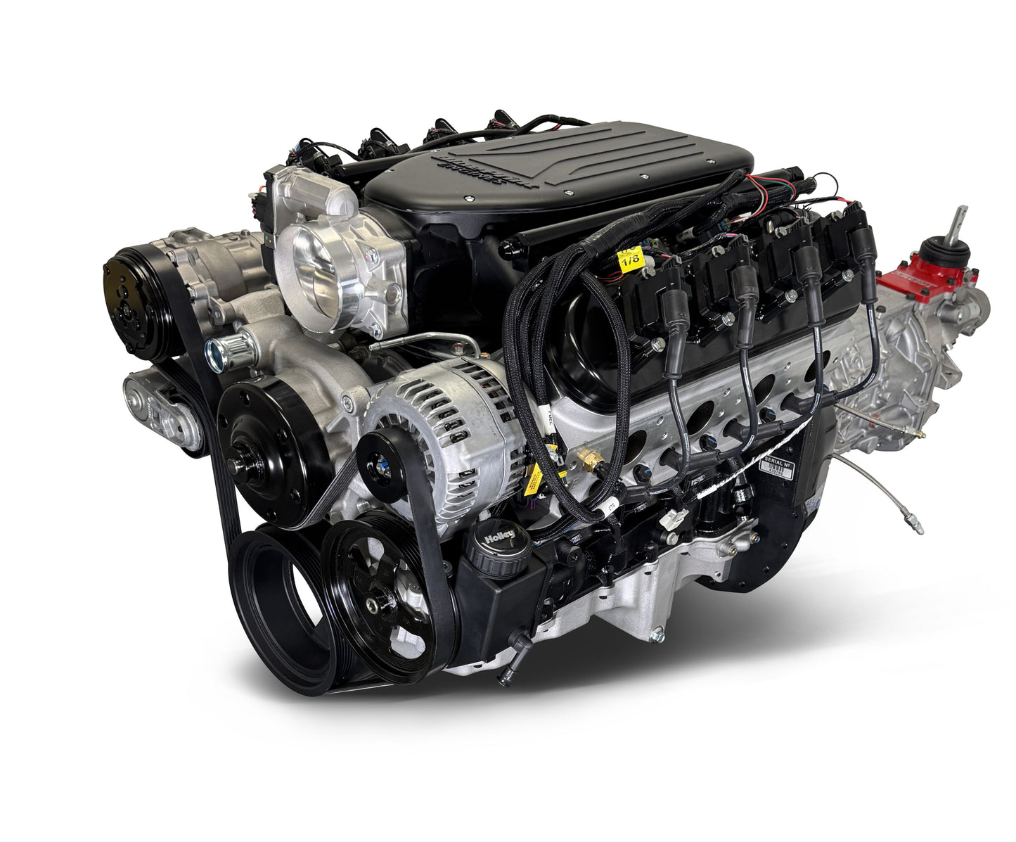 BluePrint Engines GM LS Compatible 427 C.i. Engine And T56 Manual Transmission - Standard Edition Builder Series - Natural Pulley Kit - Holley Terminator X EFI System