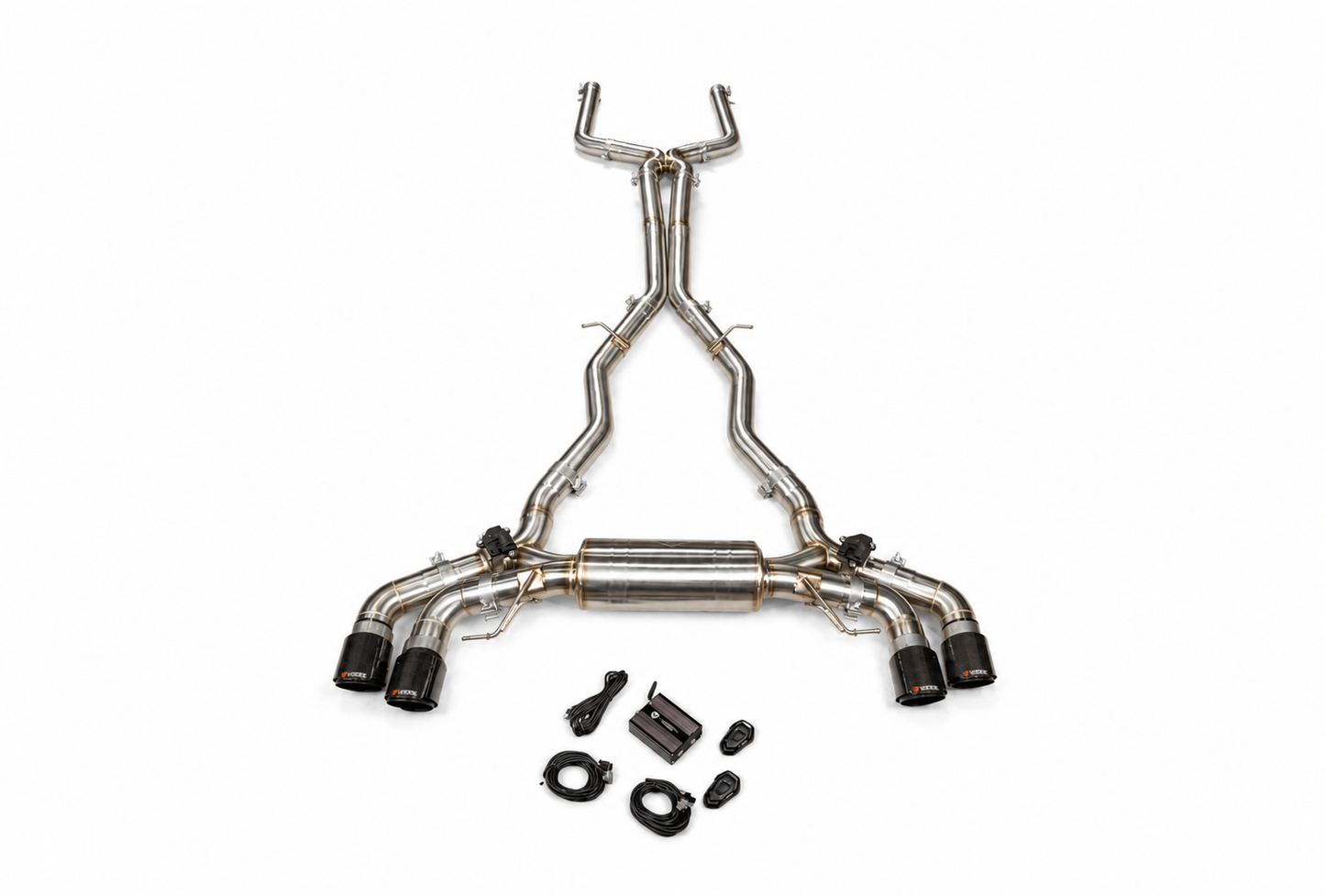 BMW F90 F92 M5 M8 4.4L Catback  Brushed T304 Stainless Steel Forged Carbon 3.5" Tips