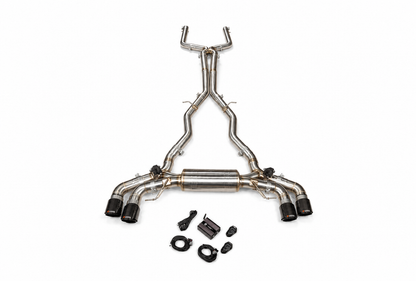 BMW F90 F92 M5 M8 4.4L Catback  Brushed T304 Stainless Steel Burnt 3.5" Tips