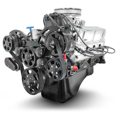 BluePrint Engines Ford Small Block Compatible 347 C.I. Deluxe Dressed - Front Sump Oil Pan - Black Pulley Kit - Fuel Injected