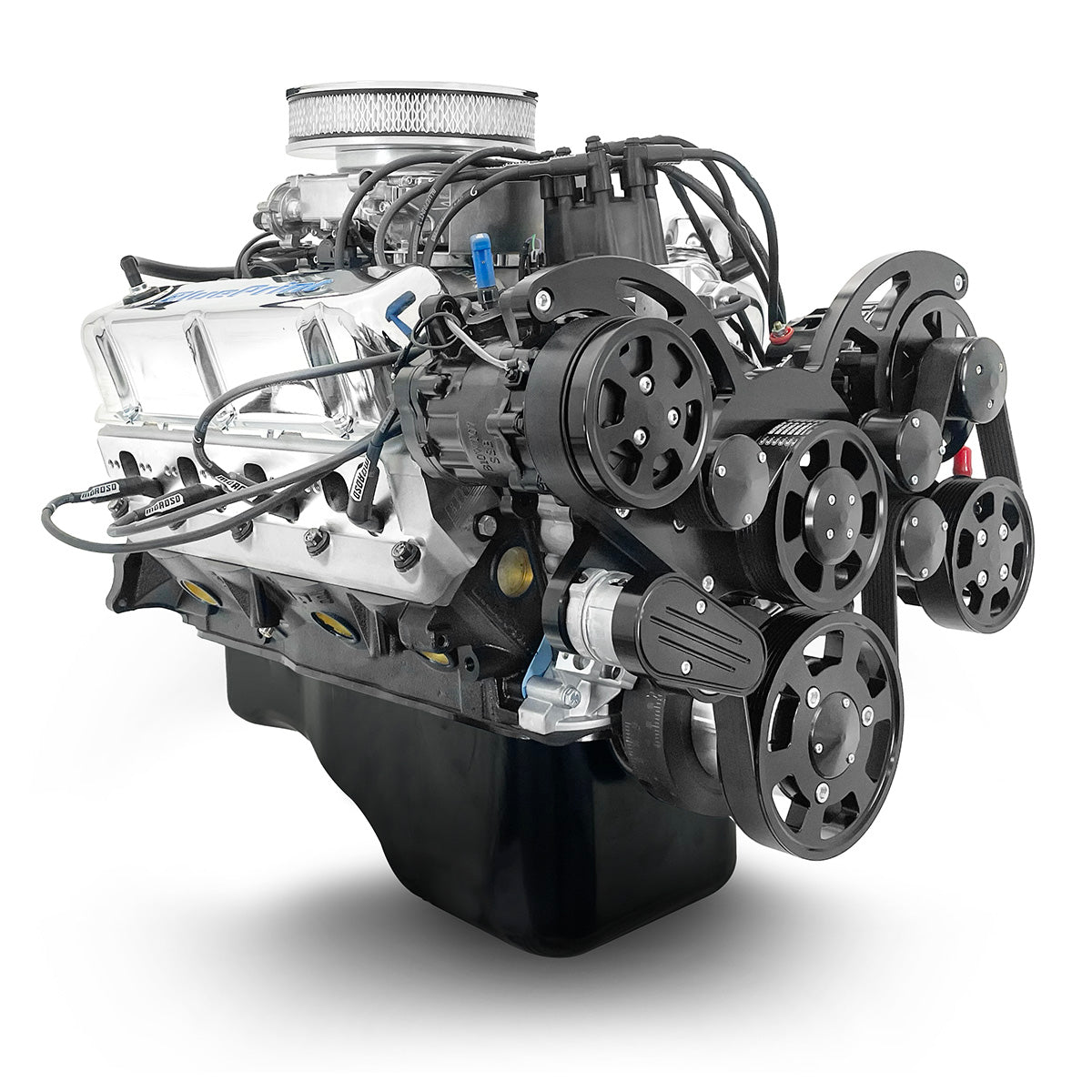 BluePrint Engines Ford Small Block Compatible  302 C.I. Deluxe Dressed - Front Sump Oil Pan - Cruiser - Black Pulley Kit - Fuel Injected