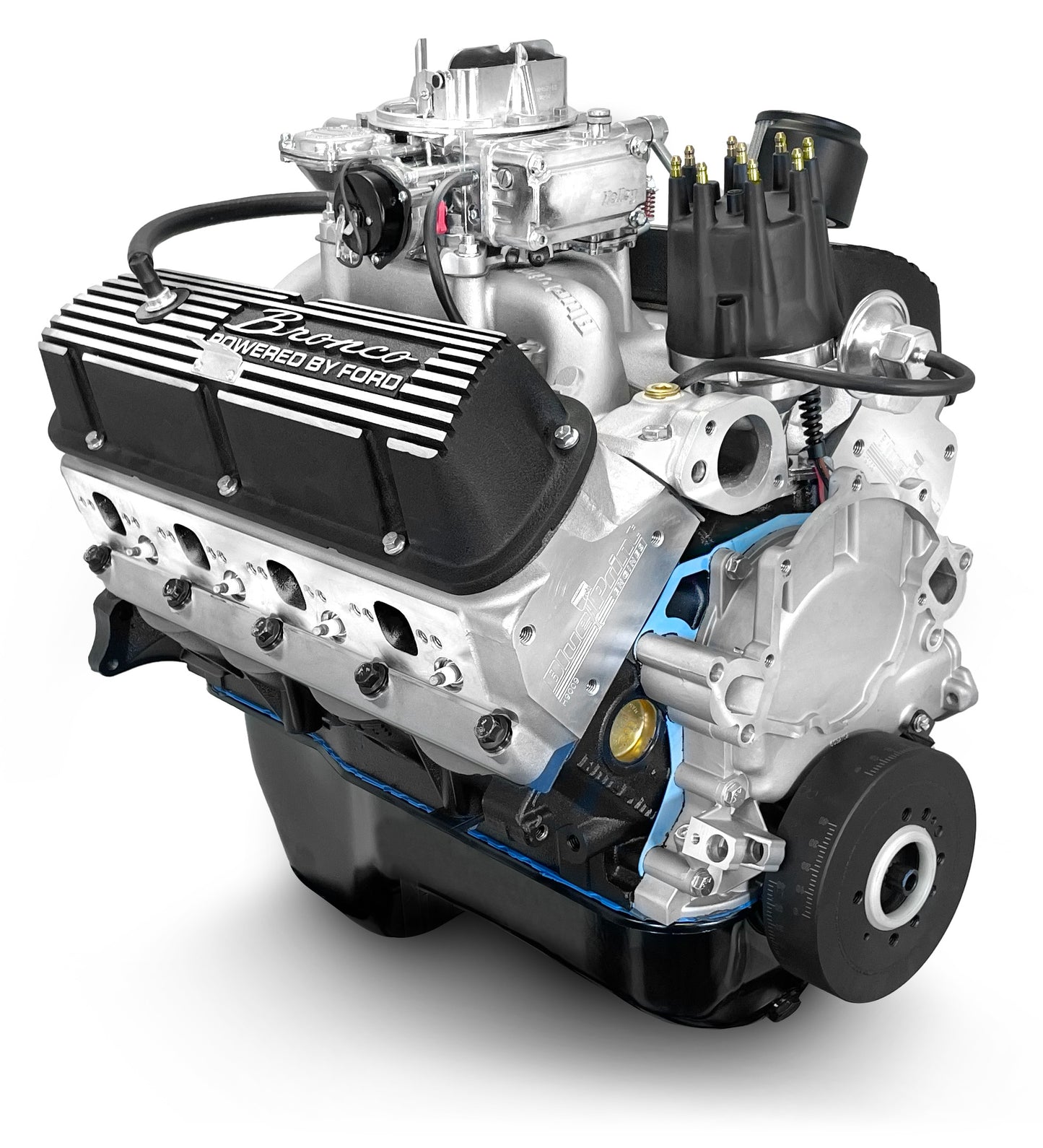 BluePrint Engines Ford Small Block Compatible 302 C.I. Base Dressed - Front Sump Oil Pan - Bronco Edition - Carbureted