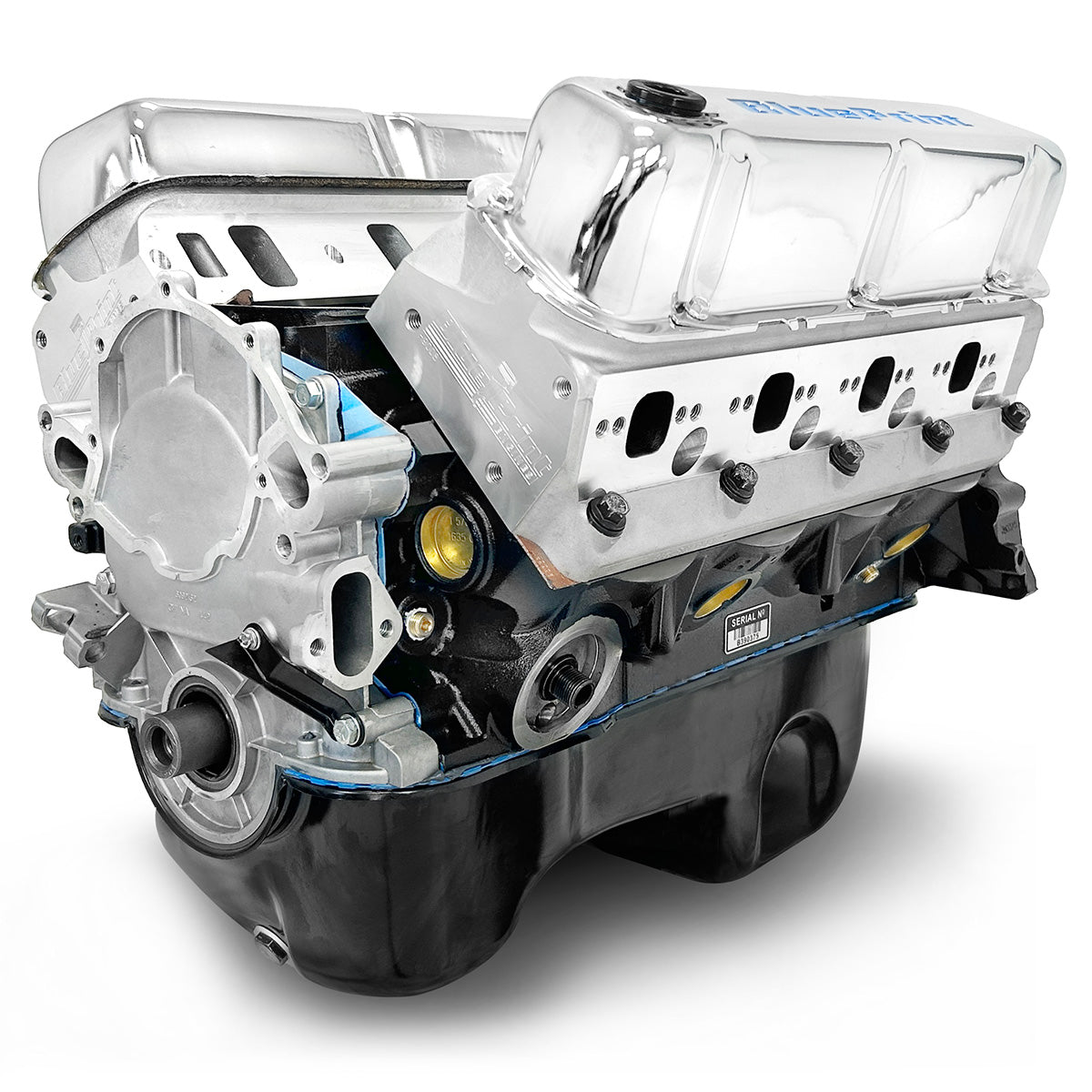 BluePrint Engines Ford Small Block Compatible 347 C.I. Long Block - Rear Sump Oil Pan