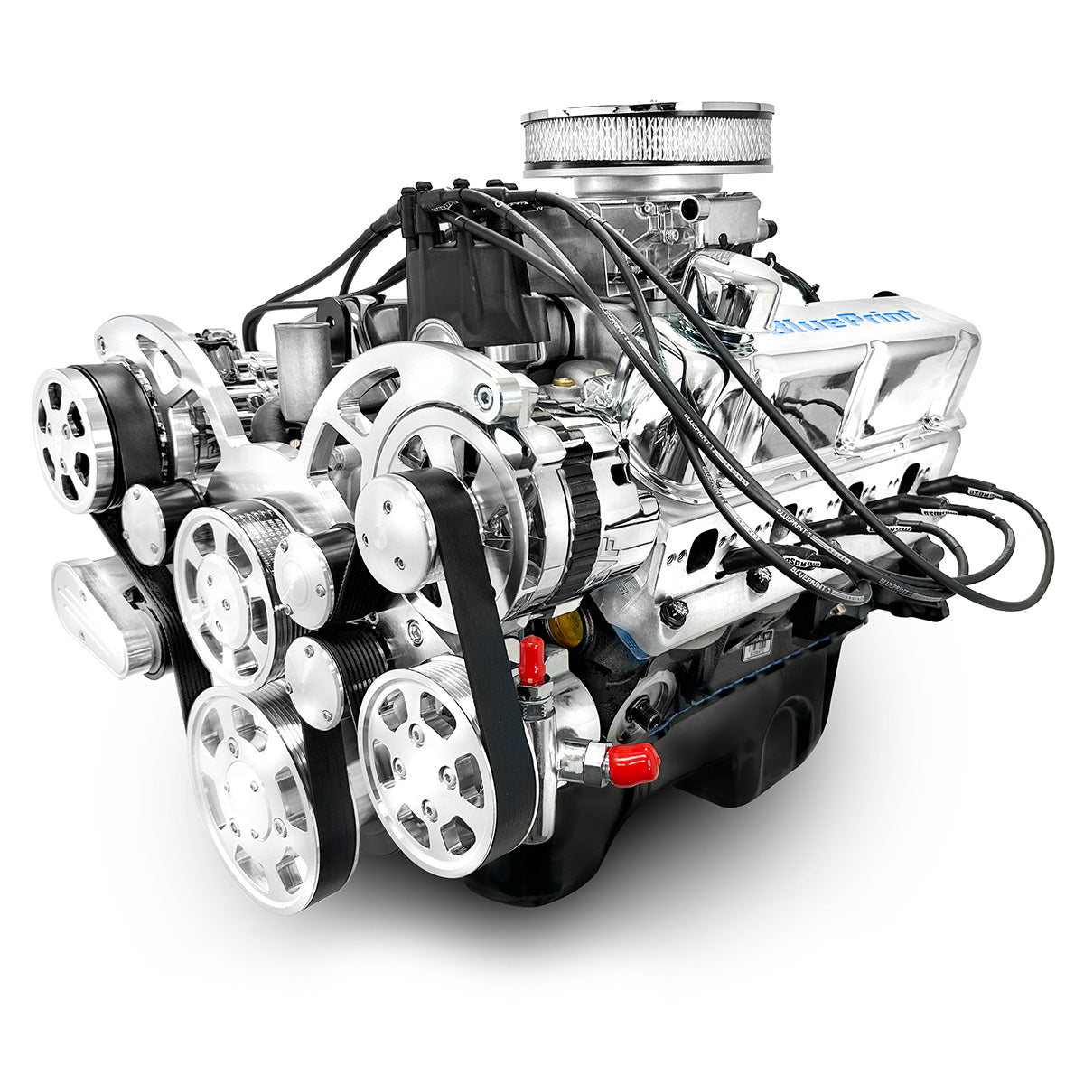 BluePrint Engines Ford Small Block Compatible 302 C.I. Deluxe Dressed - Rear Sump Oil Pan - Cruiser - Polished Pulley Kit - Fuel Injected