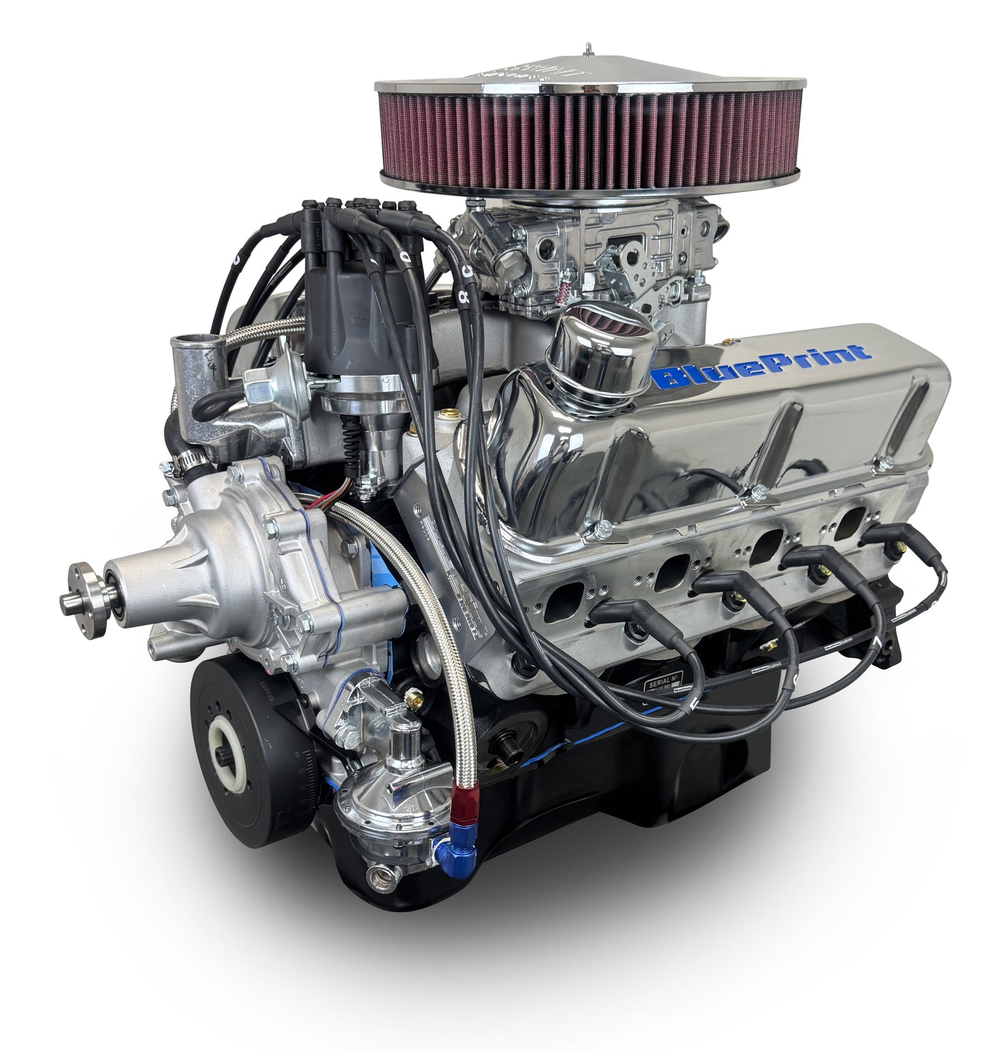 BluePrint Engines Ford Small Block Compatible 347 C.I. Deluxe Dressed - Rear Sump Oil Pan - Carbureted