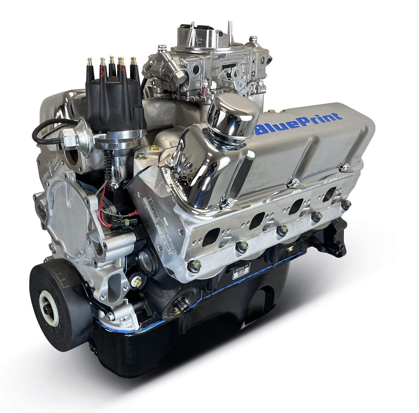 BluePrint Engines Ford Small Block Compatible 347 C.I. Base Dressed - Rear Sump Oil Pan - Carbureted