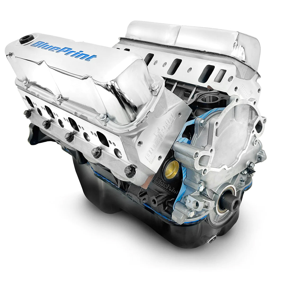 BluePrint Engines Ford Small Block Compatible 347 C.I. Long Block - Rear Sump Oil Pan