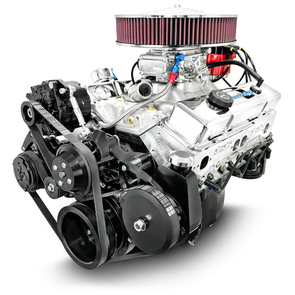 BluePrint Engines GM Small Block Compatible 350 C.I. Deluxe Dressed - Cruiser - Black Pulley Kit - Carbureted
