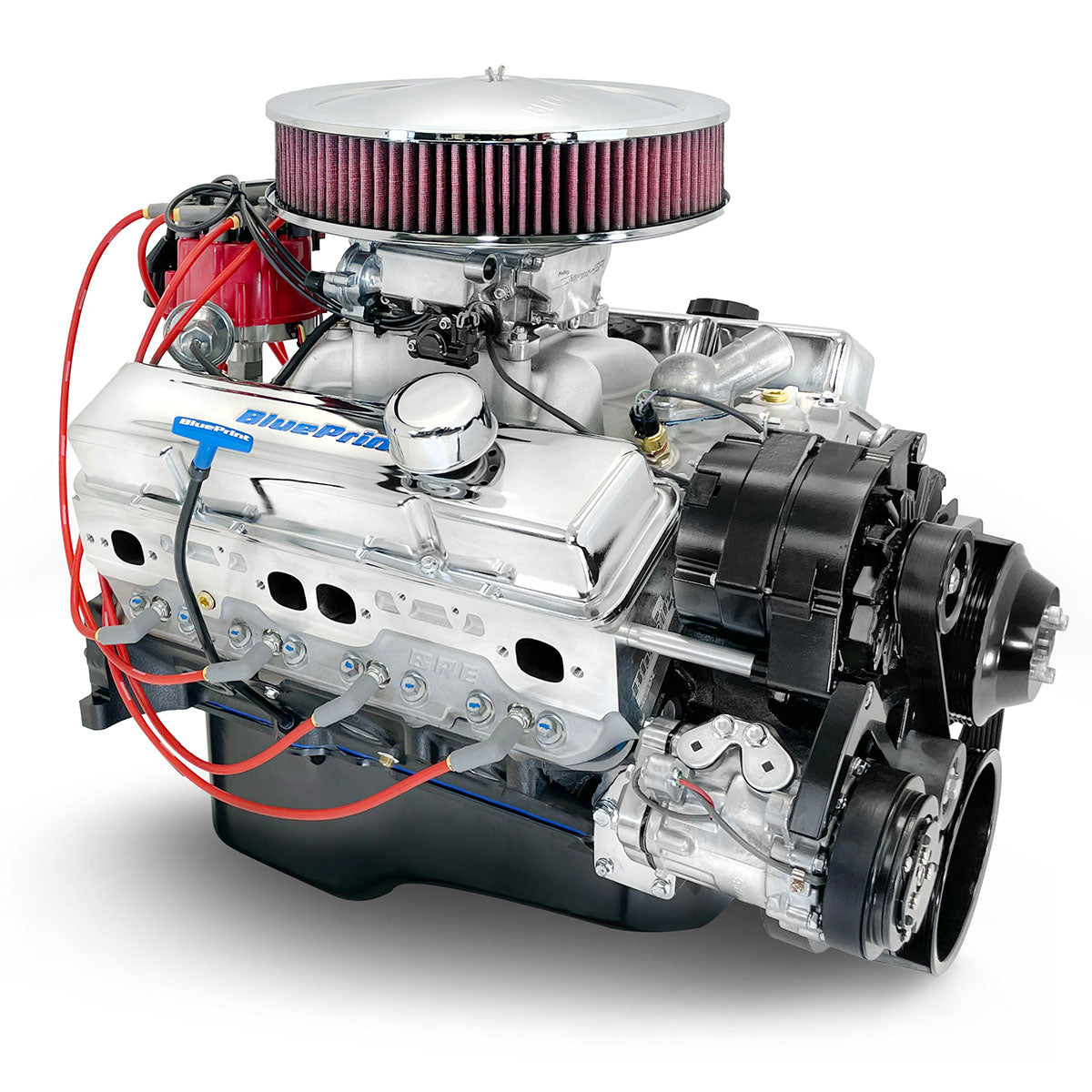 BluePrint Engines GM Small Block Compatible 350 C.I. Deluxe Dressed - Cruiser - Black Pulley Kit - Fuel Injected