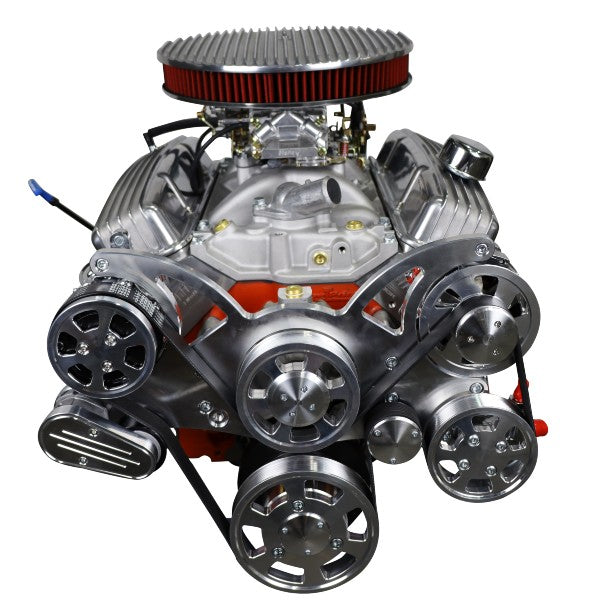 BluePrint Engines GM Small Block Compatible 383 C.I. Deluxe Dressed - Low Profile - Polished Pulley Kit - Carbureted