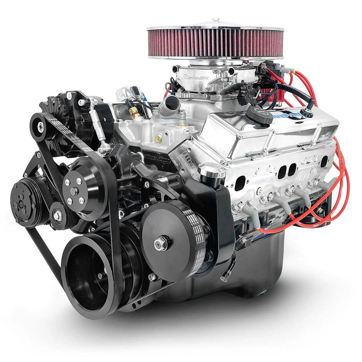 BluePrint Engines GM Small Block Compatible 383 C.I. Deluxe Dressed - Black Pulley Kit - Fuel Injected