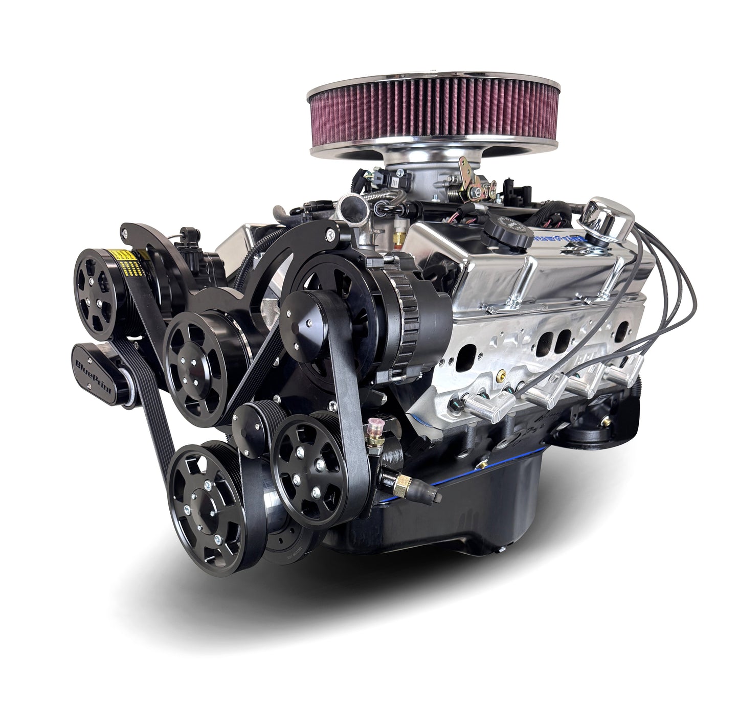 BluePrint Engines GM Small Block Compatible 383 C.I. Deluxe Dressed - Black Pulley Kit - Multi-Port Fuel Injected