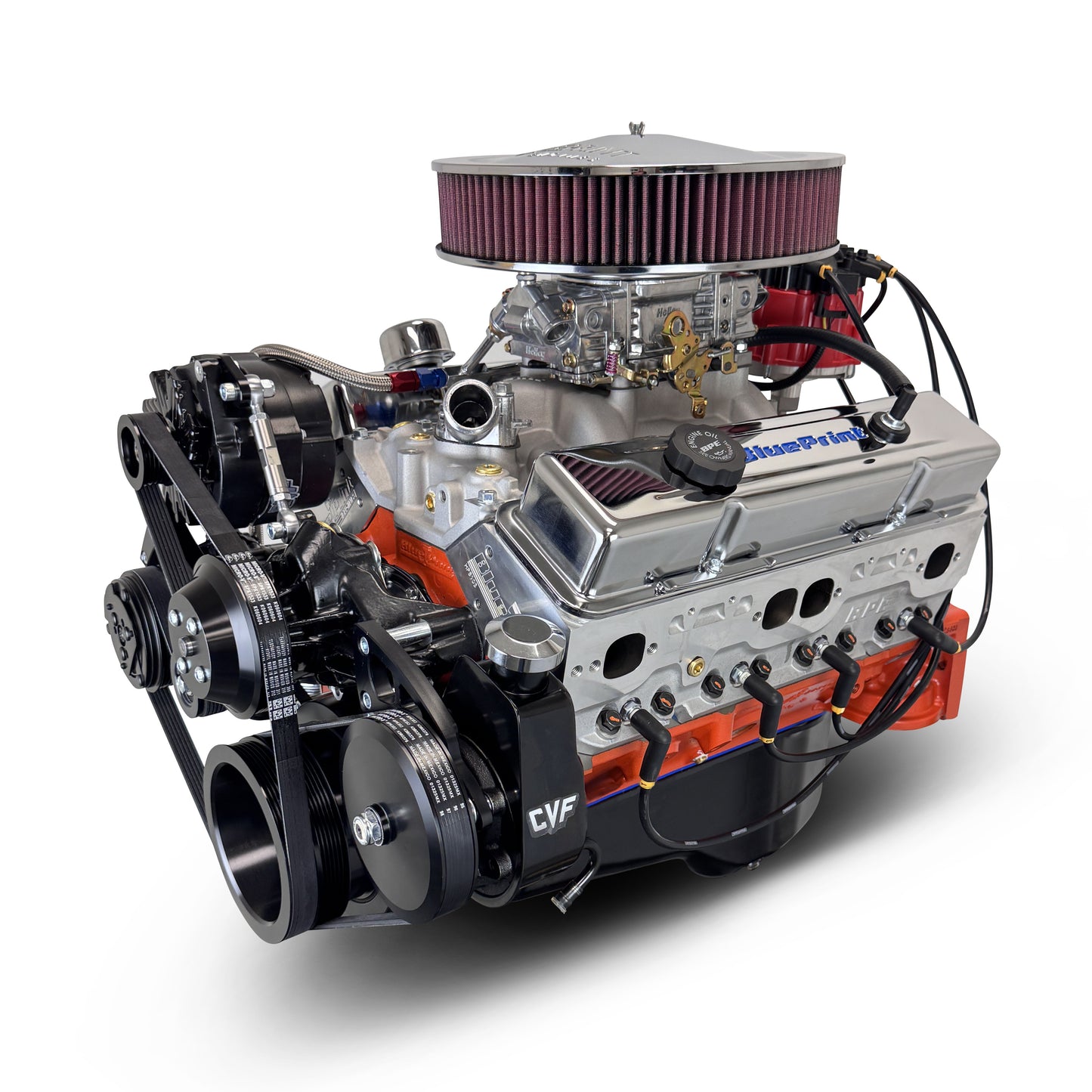 BluePrint Engines GM Small Block Compatible 400 C.I. Deluxe Dressed - Black Pulley Kit - Carbureted