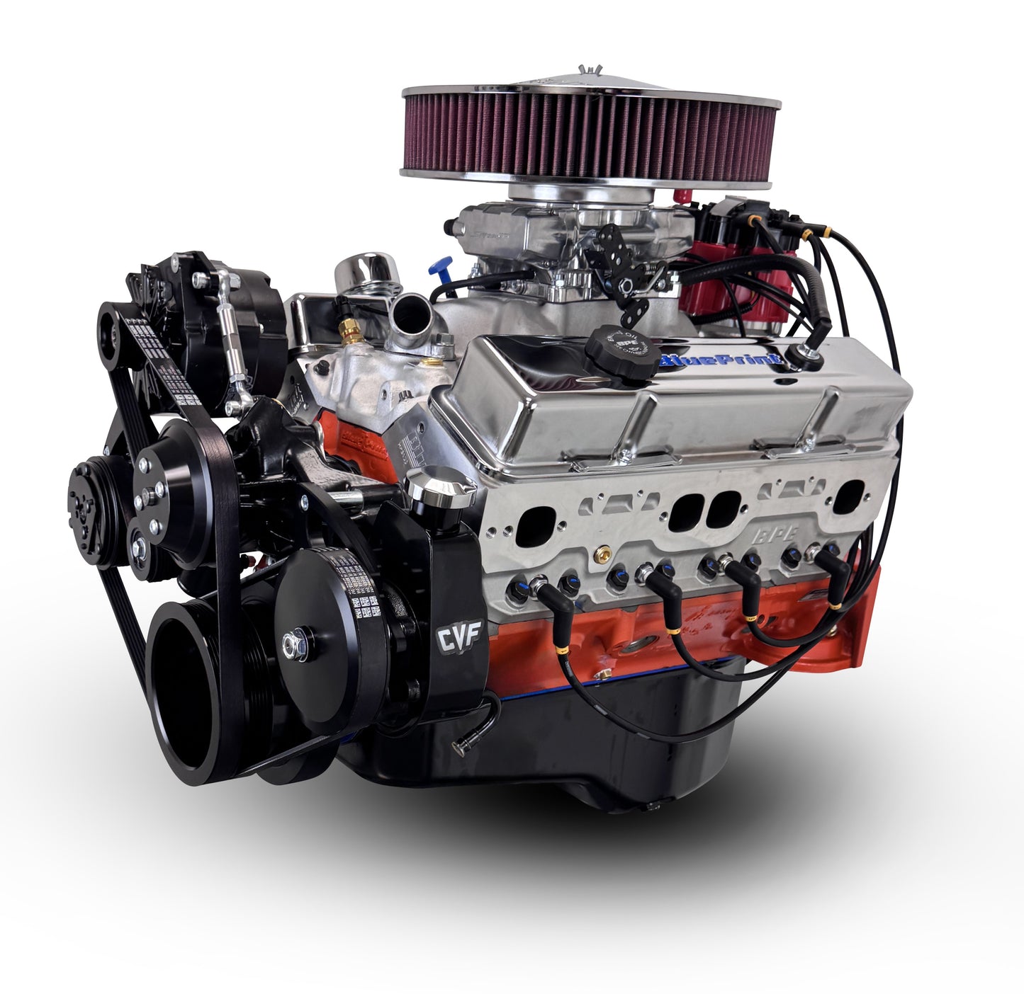 BluePrint Engines GM Small Block Compatible 400 C.I. Deluxe Dressed - Black Pulley Kit - Fuel Injected