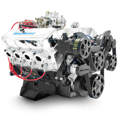 BluePrint Engines GM Small Block Compatible 454 C.I. Deluxe Dressed - Cruiser - Black Pulley Kit - Carbureted