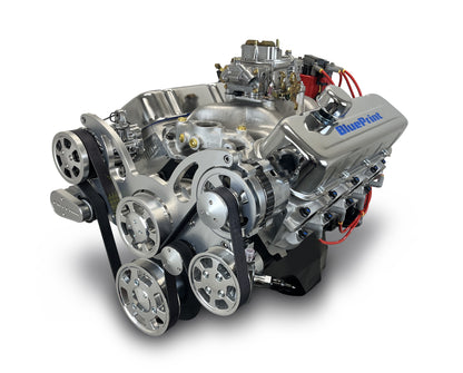 BluePrint Engines GM Small Block Compatible 454 C.I. Deluxe Dressed - Cruiser - Polished Pulley Kit - Carbureted
