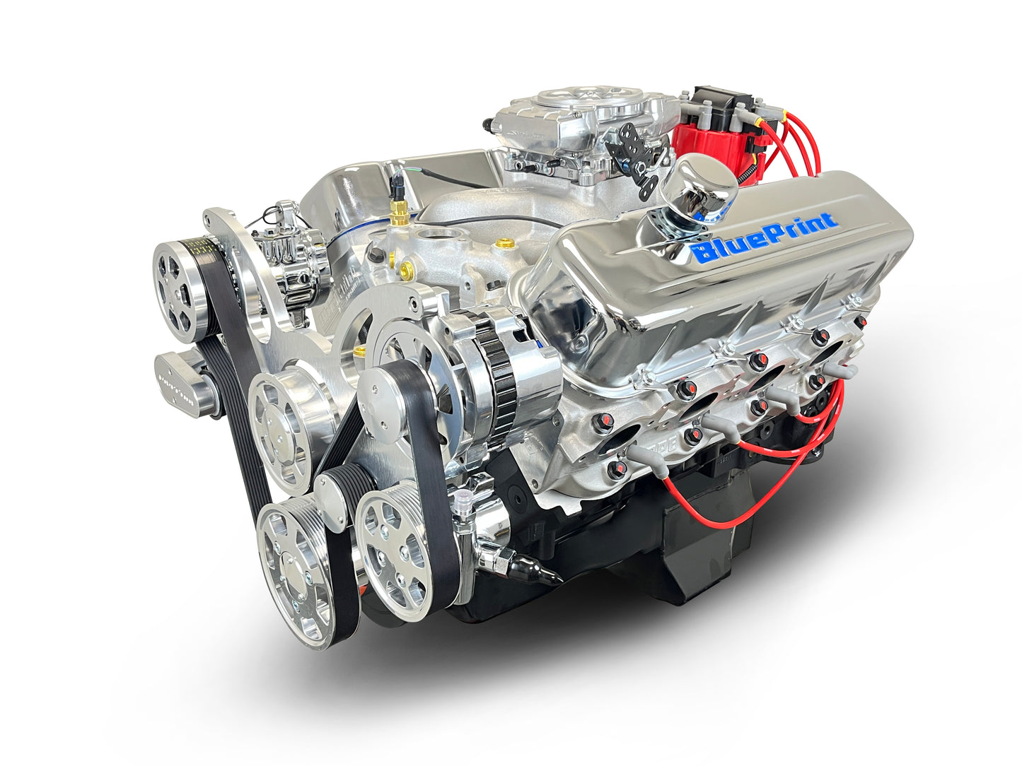 BluePrint Engines GM Small Block Compatible 454 C.I. Deluxe Dressed - Cruiser - Polished Pulley Kit - Fuel Injected