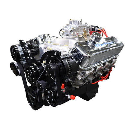 BluePrint Engines GM Small Block Compatible 496 C.I. Deluxe Dressed - Black Pulley Kit - Carbureted