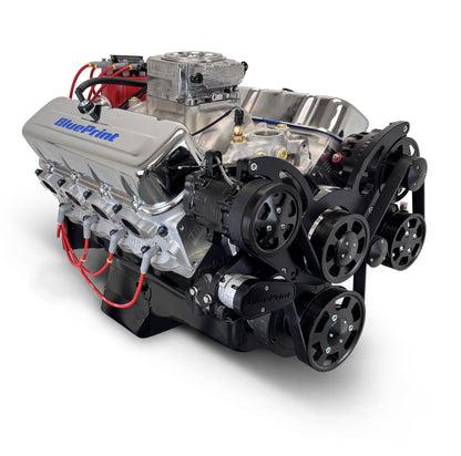 BluePrint Engines GM Small Block Compatible 496 C.I. Deluxe Dressed - Black Pulley Kit - Fuel Injected