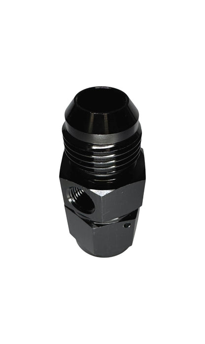 Fuel Pressure Gauge Adapter Fittings -10 Male / -10 Female Black