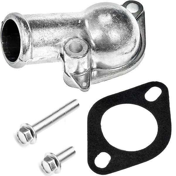 THERMOSTAT HOUSING ANGLE FOR GM - FOR SBC & BBC - ALUMINUM