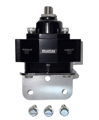 Regulator Billet Fuel Pressure Regulator Return Style 4.5-9 PSI 8AN ORB BluePrint Logo Black