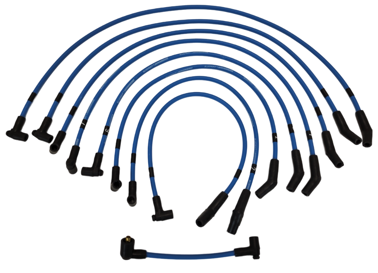 8.65mm SPARK PLUG WIRE SET - 135 DEGREE BOOTS - SMALL BLOCK FORD