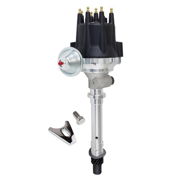Pro Series Read To Run Tach Drive Distributor - Chevy SB/BB - V8 Engine - Black Cap W/ Fixed Collar