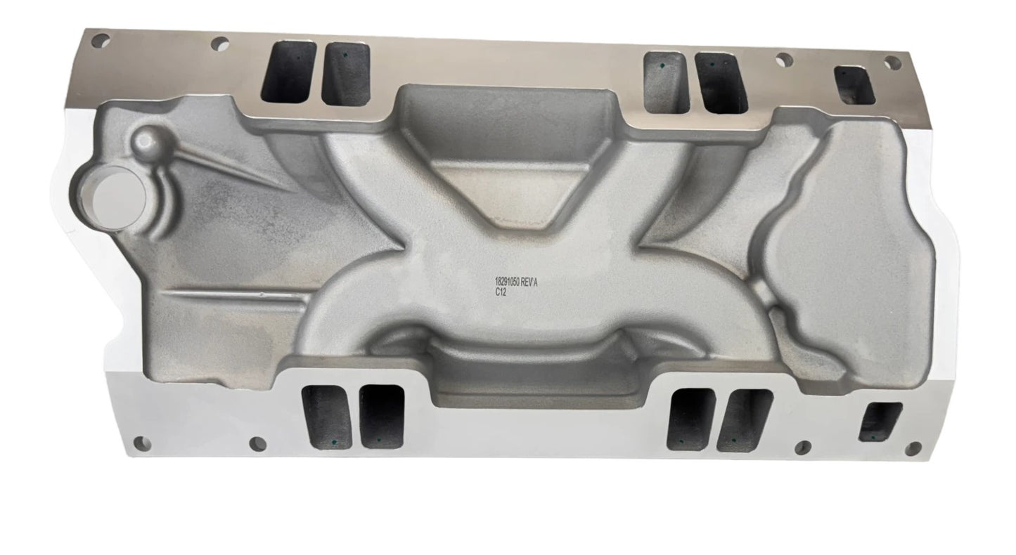 BLUEPRINT ENGINES SBC INTAKE MANIFOLD KIT - DUAL PLANE - ALUMINUM - NATURAL - SQUARE BORE - CHEVY - SMALL BLOCK - VORTEC