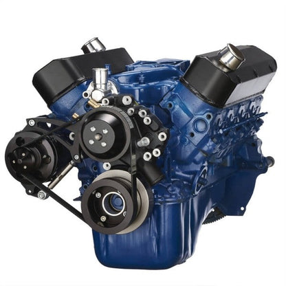 Ford 351 Windsor SB Compatible Front Accessory Drive - Quick Serpentine With Alternator | Water Pump | Brackets And Bolts