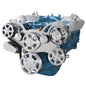 Chrysler SB Compatible Front Accessory Drive - Full Serpentine With Alternator | AC | Power Steering | Water Pump | Brackets And Bolts