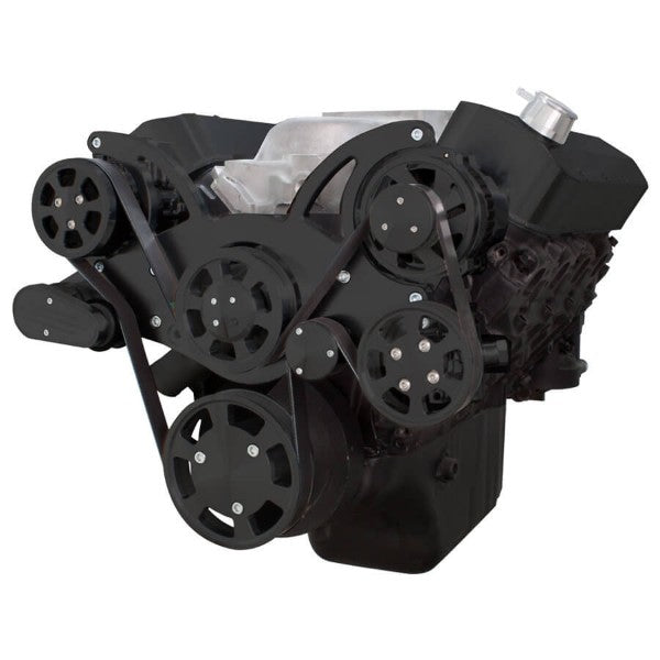 BBC (STD/TALL DECK) FRONT ACCESSORY DRIVE - FULL SERPENTINE W/ ALT - PS - WP - AC - BRACKETS - BOLTS