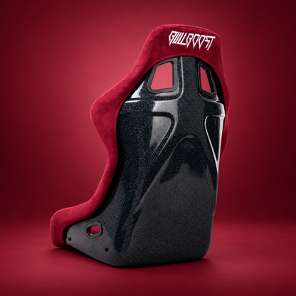 Wine Red Bull Boost Adjustable Racing Lowered Ultra Max Bucket Seat with Slider Rails