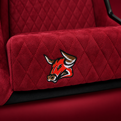 Wine Red Bull Boost Adjustable Racing Lowered Ultra Max Bucket Seat with Slider Rails