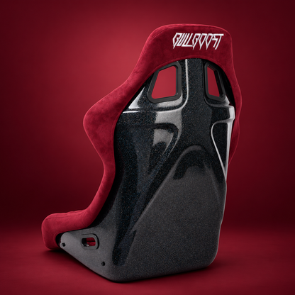Wine Red Bull Boost Adjustable Racing Lowered Ultra Max Bucket Seat with Slider Rails