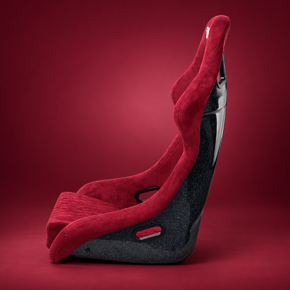 Wine Red Bull Boost Adjustable Racing Lowered Ultra Max Bucket Seat with Slider Rails