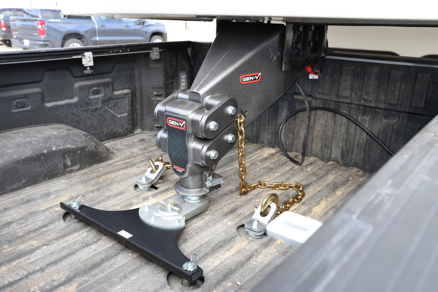 GEN-Y - PHANTOM-X 2.5" Solid Shank 7.5" Drop 1.6K TW 16K Hitch & GH-052 Tri-Ball Mount - GH-2434X