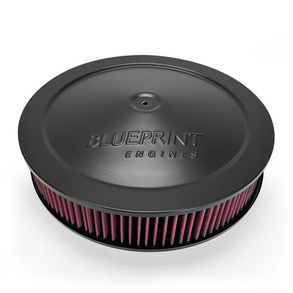 14" BluePrint Black Air Cleaner W/ Drop Base - Black