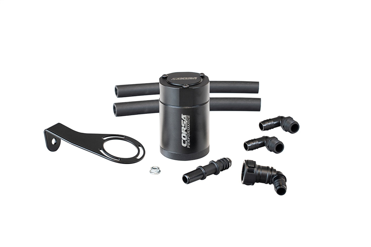CORSA Performance 3 Oz. Aluminum Oil Catch Can With Mounting Bracket