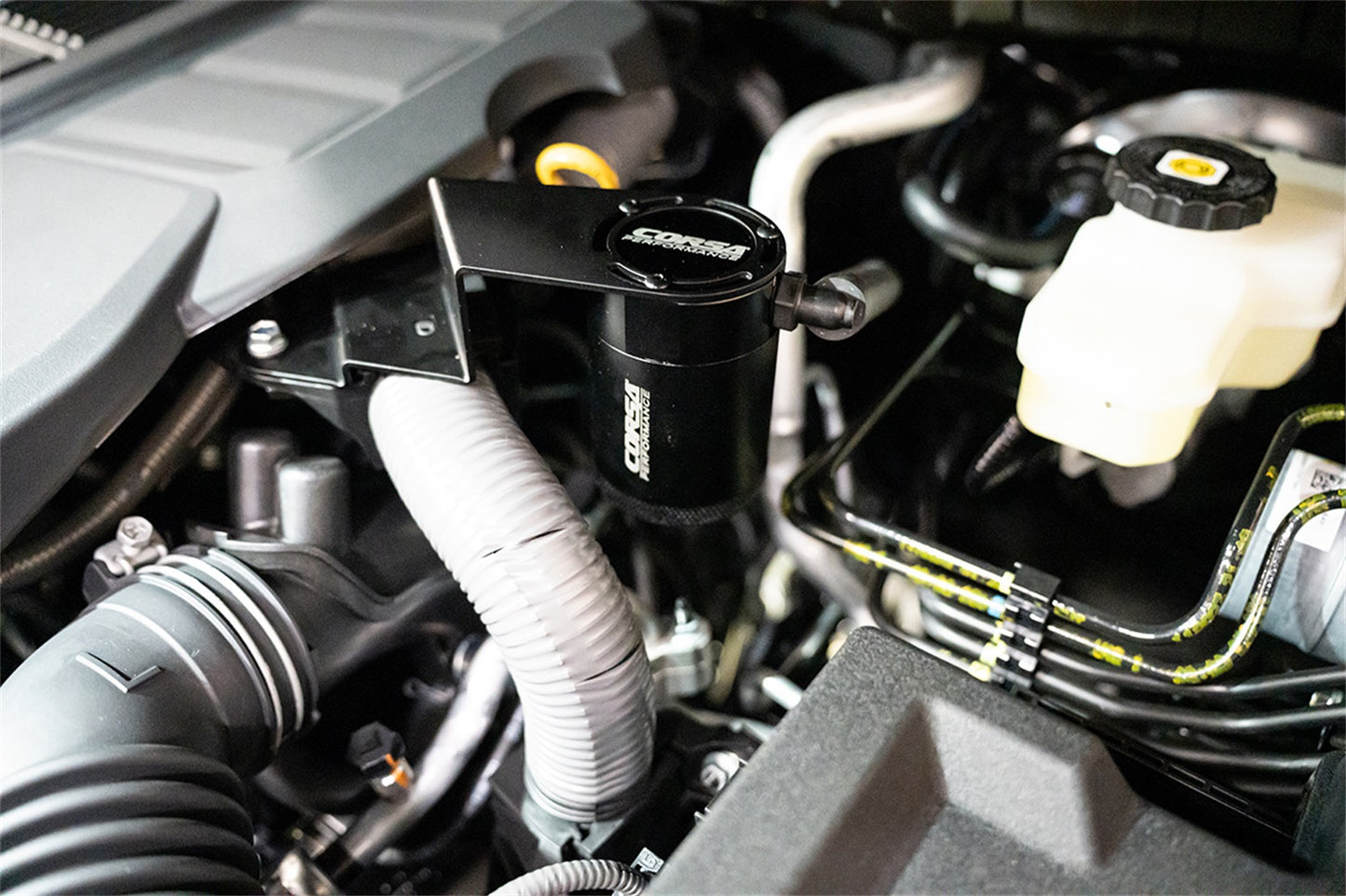 CORSA Performance 3 Oz. Aluminum Oil Catch Can With Mounting Bracket