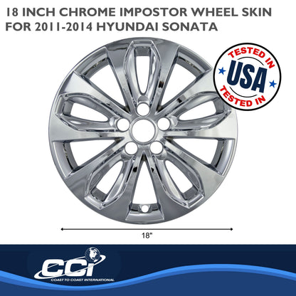 Coast To Coast Wheel Cover 18 Inch 5 Double Spoke Chrome Set Of 4