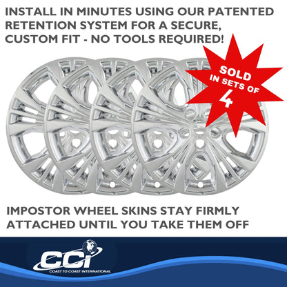Coast To Coast Wheel Cover 18 Inch 5 Split Spoke Chrome Set Of 4